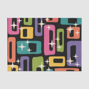 Retro MCM Abstract Atomic Age Pattern Tissue Paper