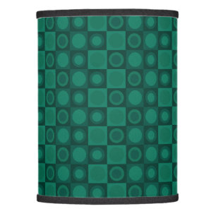 Retro MCM Geometric Pattern Teal Lamp Shade