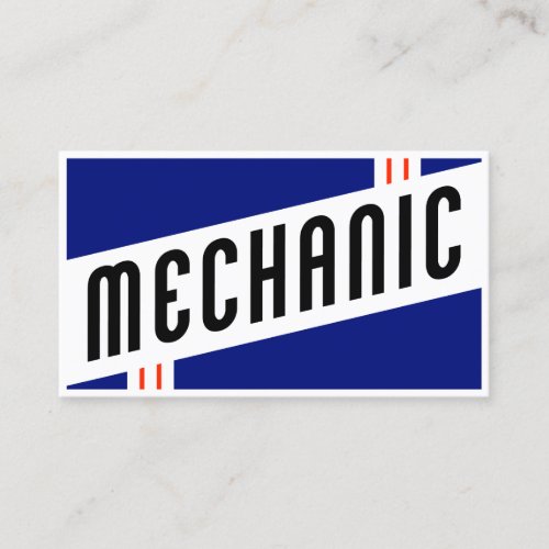 retro mechanic business card
