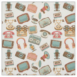 Retro Media Pattern fabric