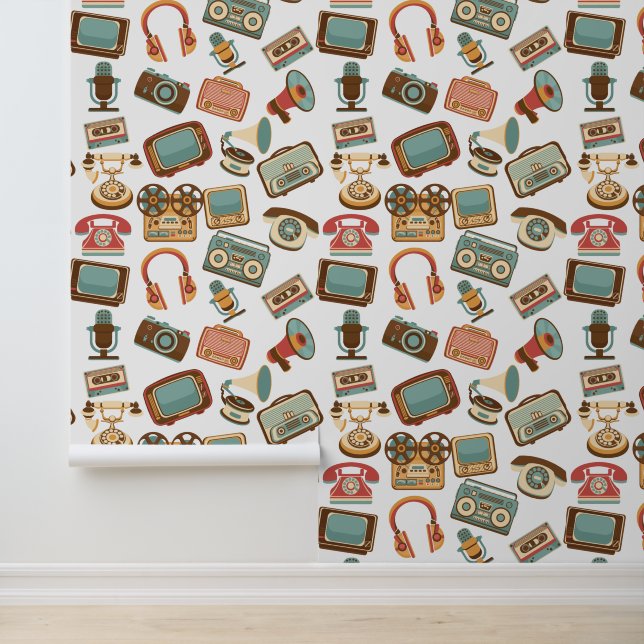 Retro Media Pattern Wallpaper (Application)