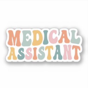Retro Medical Assistant, Med Assistant Graduation Sticker