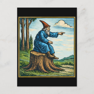 Retro Medieval Snail Rider Fantasy Tee Holiday Postcard