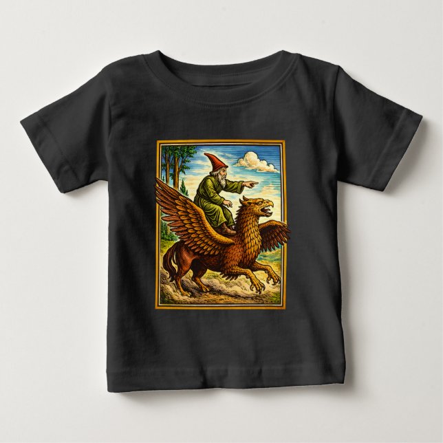 Retro Medieval Snail Rider Fantasy Tee Postcard (Front)