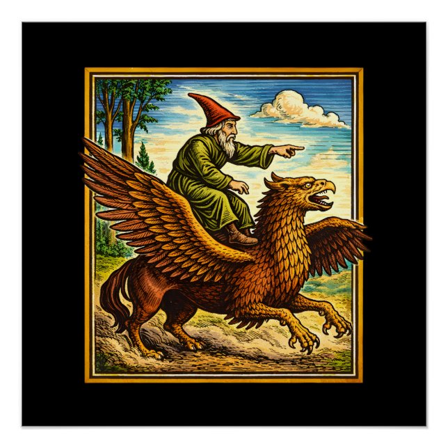 Retro Medieval Snail Rider Fantasy Tee Postcard Poster (Front)
