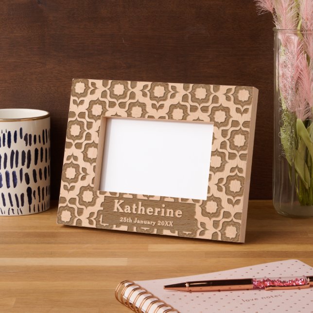 Retro Mediterranean Tiling  Engraved Frames (Left)