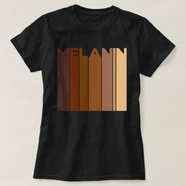 Retro Melanin Black History Month T-Shirt (Design Front)