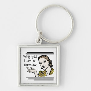 Retro Memaw T-shirts and Gifts Keychain