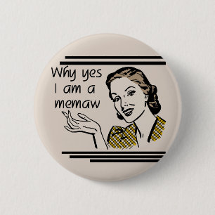 Retro Memaw T-shirts and Gifts Pinback Button