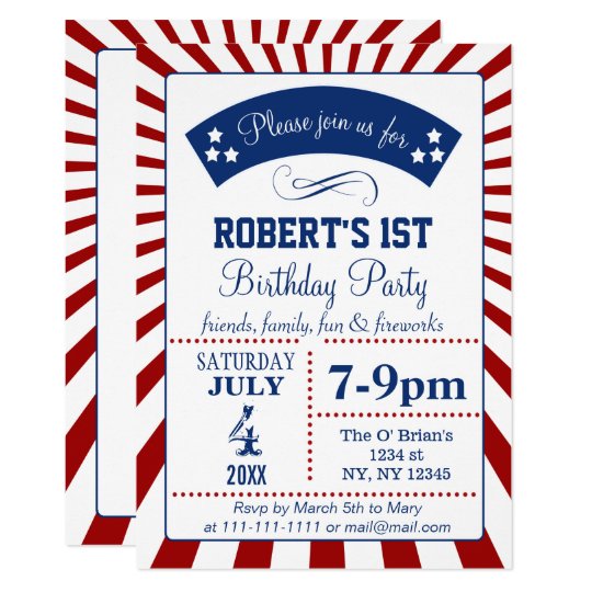 retro memorial day birthday party invitations zazzle com