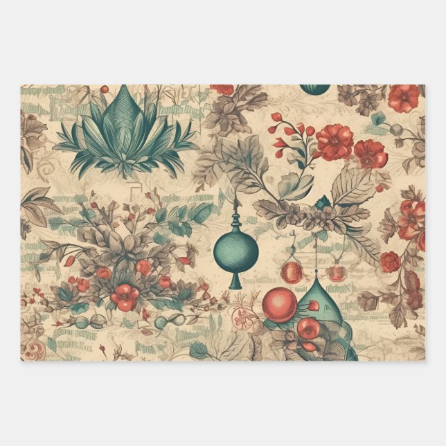 Retro Memories Wrapping Paper Sheets (Front)