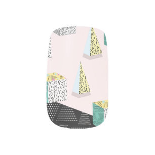 Retro Memphis: 80s-90s Hipster Pattern. Minx Nail Art