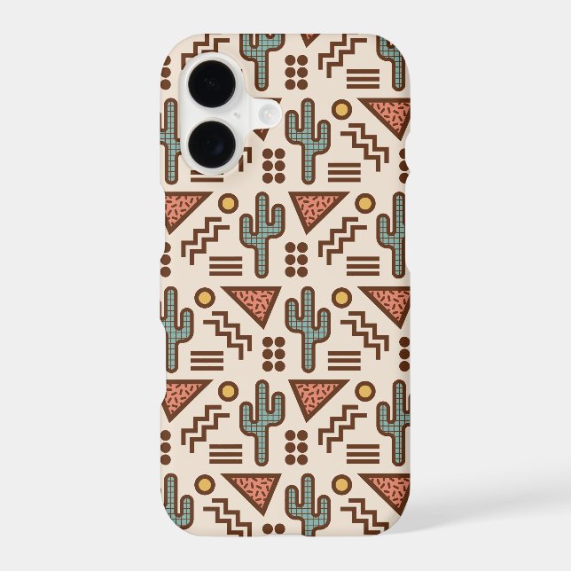 Retro Memphis Desert Pop Case-Mate iPhone Case (Back)