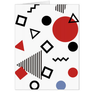 Retro Memphis Design Pattern Card