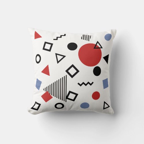 Retro Memphis Design Pattern Throw Pillow