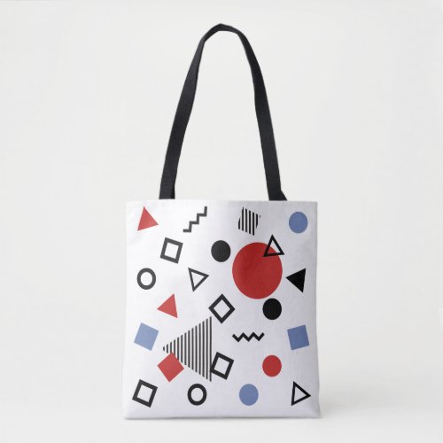 Retro Memphis Design Pattern Tote Bag