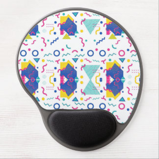 Retro Memphis Geometric Pattern Gel Mouse Pad