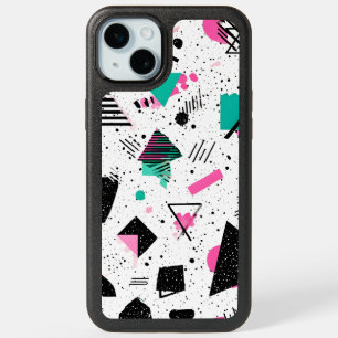 Retro Memphis Geometric Pattern iPhone 15 Plus Case