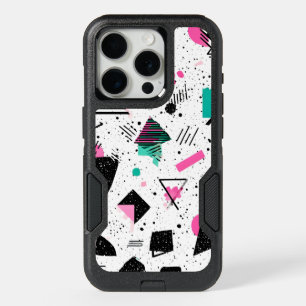 Retro Memphis Geometric Pattern iPhone 15 Pro Case