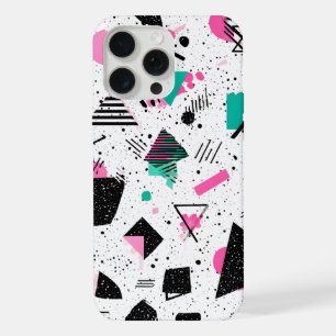 Retro Memphis Geometric Pattern iPhone 15 Pro Max Case