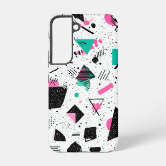 Retro Memphis Geometric Pattern Samsung Galaxy S22 Case