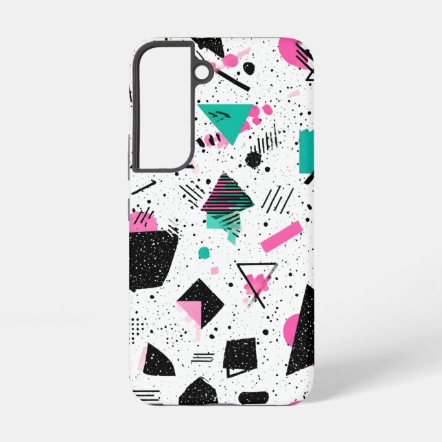 Retro Memphis Geometric Pattern Samsung Galaxy Case (Back)