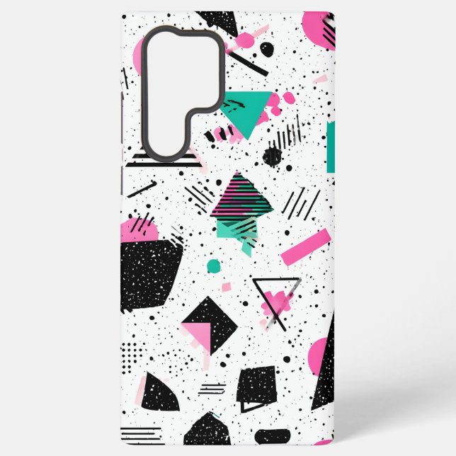 Retro Memphis Geometric Pattern Samsung Galaxy Case (Back)
