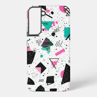Retro Memphis Geometric Pattern Samsung Galaxy S22+ Case