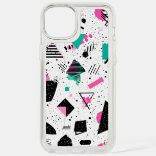 Retro Memphis Geometric Pattern iPhone 15 Plus Case