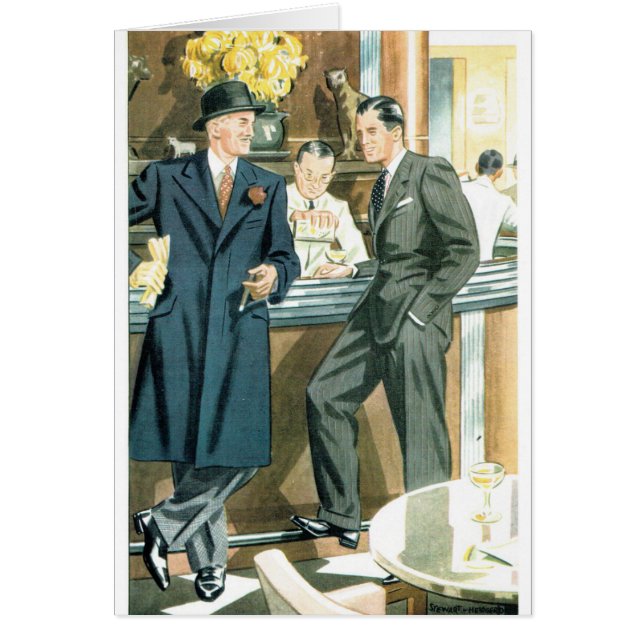 Retro Men - Whiskey and Women, Cards (Front)
