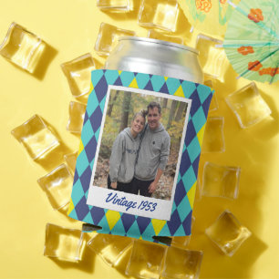 Retro Mens 70th Birthday Vintage 1953 Photo Can Cooler