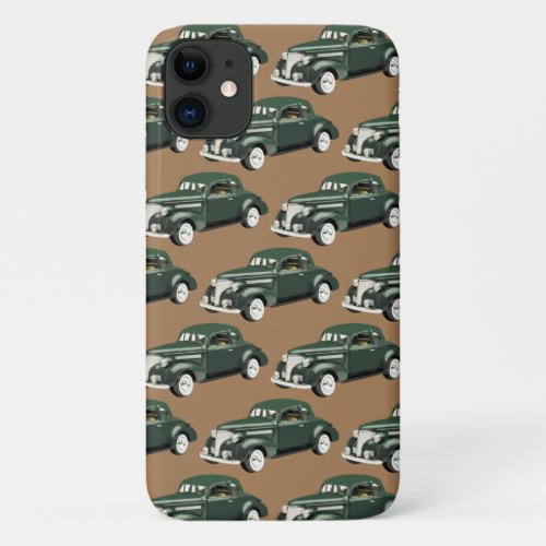 Retro Mens Automotive 1939 Car Pattern Masculine iPhone 11 Case