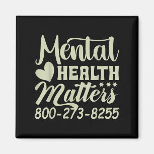 Retro Mental Health S 800-273-8255 Awareness Magnet