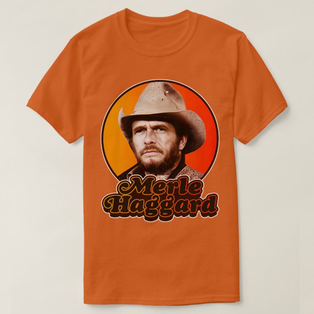 Retro Merle HaggardDesign T-Shirt (Design Front)