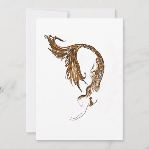 Retro Mermaid Greeting Card