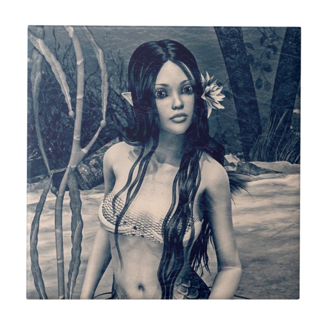 Retro Mermaid Tile (Front)