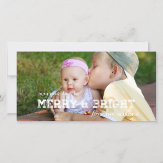 Retro Merry and Bright | Holiday Photo Card