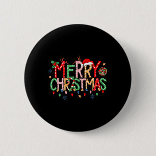 Retro Merry Christmas 2024 Family Matching Xmas Pa Button