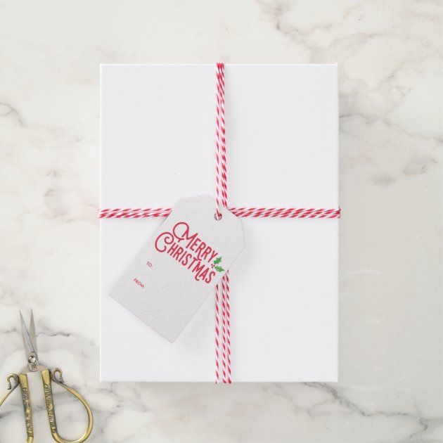 Retro Merry Christmas Gift Tags