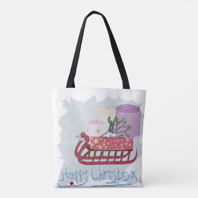 Retro . Merry Christmas! Tote Bag (Back)