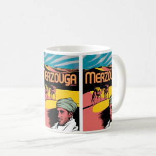 Retro Merzouga sahara camel ride morocco travel Coffee Mug