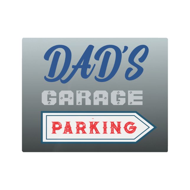 Retro Metal Garage Parking Sign  (Front)