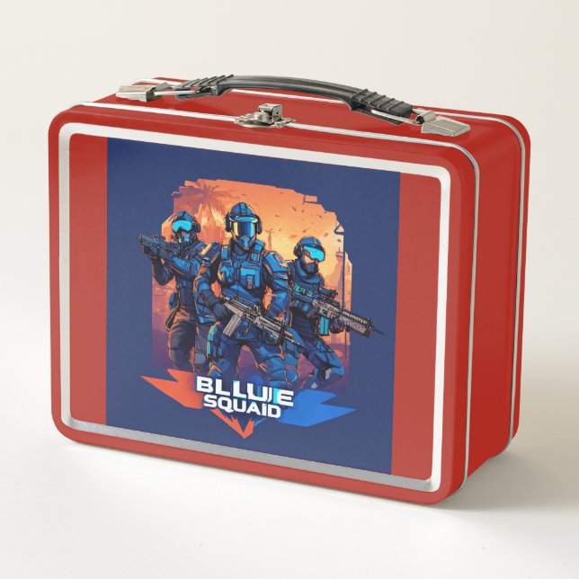 Retro Metal Lunchbox: Classic Style, Modern  Metal Lunch Box (Front)