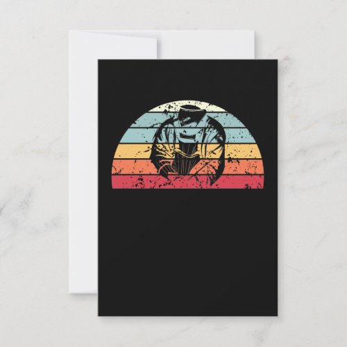 Retro Metalworking Sunset Vintage welding Sunrise Thank You Card