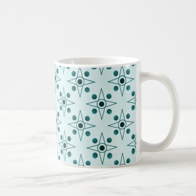 Retro-metric Mug, Teal Coffee Mug (Right)