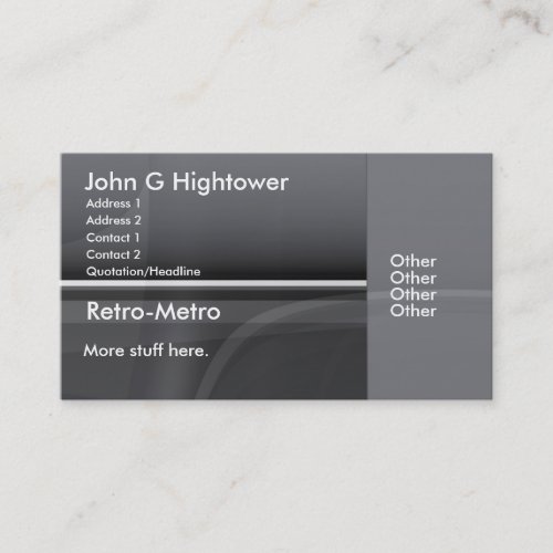 Retro Metro Collection Business Card Templates