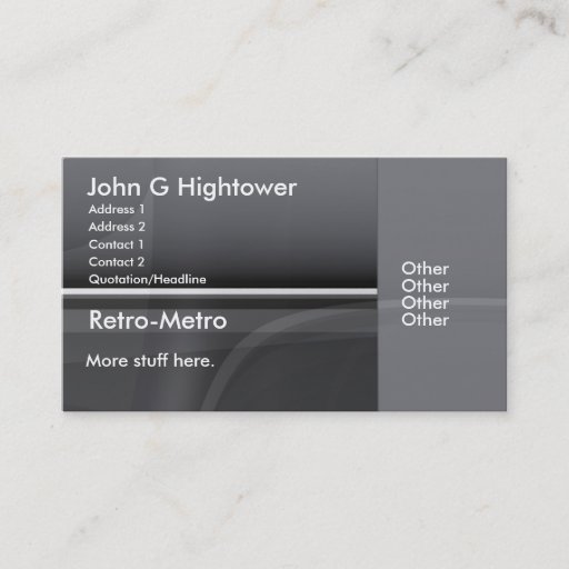 Customizable Retro Metro Collection Business Card Templates