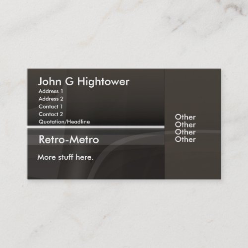 Retro Metro Collection Business Card