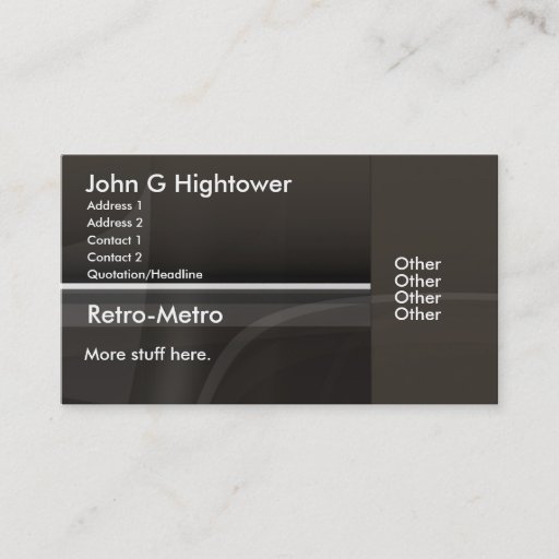 Customizable Retro Metro Collection Business Card