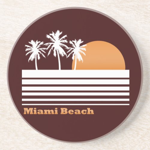 Retro Miami Beach Coaster